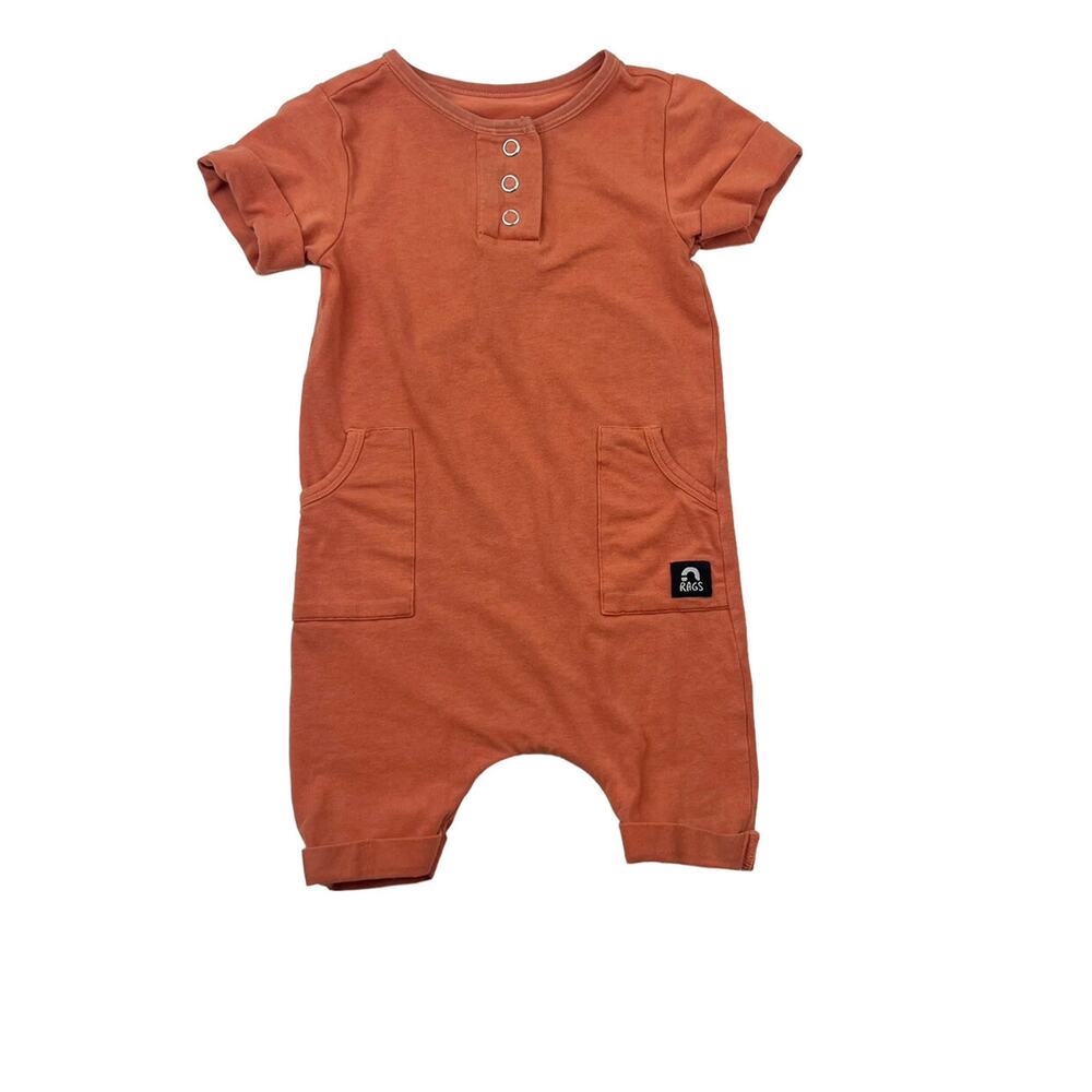 Rags Neutral Henley Romper